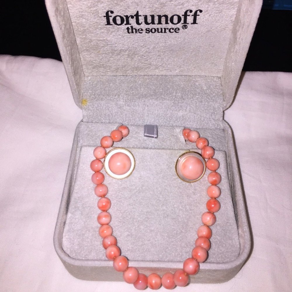 Fortunoff* NEW Genuine Coral Beads w/14kt Gold